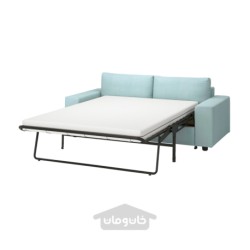 مبل تخت خواب شو 2 نفره ایکیا مدل IKEA VIMLE رنگ با دسته های پهن/ آبی روشن ساکسمارا