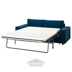مبل تخت خواب شو 2 نفره ایکیا مدل IKEA VIMLE رنگ با دسته های پهن / سبز تیره آبی دجوپارپ