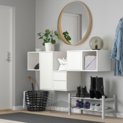 ترکیب کابینت دیواری ایکیا مدل IKEA EKET رنگ سفید