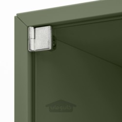 کمد دیواری با درب شیشه ای ایکیا مدل IKEA EKET رنگ سبز خاکستری