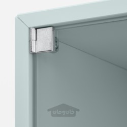کمد دیواری با درب شیشه ای ایکیا مدل IKEA EKET رنگ خاکستری مایل به آبی روشن