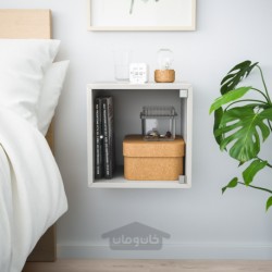 کمد دیواری با درب شیشه ای ایکیا مدل IKEA EKET رنگ خاکستری روشن