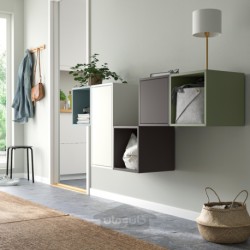 ترکیب کابینت دیواری ایکیا مدل IKEA EKET رنگ سفید/چند رنگ