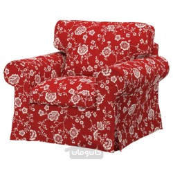 روکش صندلی راحتی ایکیا مدل IKEA EKTORP رنگ قرمز ویرستاد/سفید