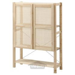 واحد قفسه بندی با درب ایکیا مدل IKEA IVAR رنگ کاج