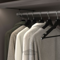 ریل لباس ایکیا مدل IKEA KOMPLEMENT رنگ خاکستری تیره