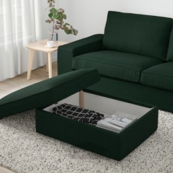 زیرپایی با انباری ایکیا مدل IKEA KIVIK رنگ سبز تیره تالمیرا