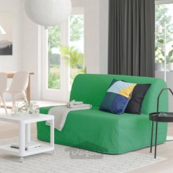 مبل تخت خواب شو 2 نفره ایکیا مدل IKEA LYCKSELE LÖVÅS رنگ سبز روشن وانسبرو
