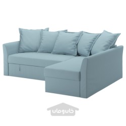 مبل - تخت نبشی ایکیا مدل IKEA HOLMSUND رنگ آبی روشن اورستا