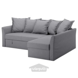 مبل - تخت نبشی ایکیا مدل IKEA HOLMSUND رنگ خاکستری متوسط نوردولا