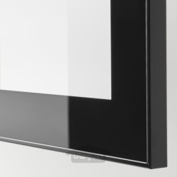 درب شیشه ای ایکیا مدل IKEA GLASSVIK رنگ مشکی/شیشه شفاف