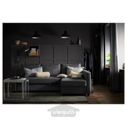 مبل نبشی با انباری ایکیا مدل IKEA FRIHETEN رنگ خاکستری تیره اسکیفتبو