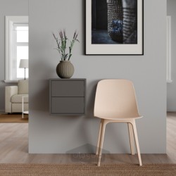 کمد دیواری با 2 کشو ایکیا مدل IKEA EKET رنگ خاکستری تیره