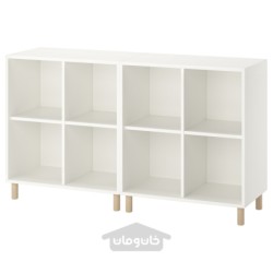 ترکیب کابینت با پایه ها ایکیا مدل IKEA EKET رنگ چوب سفید