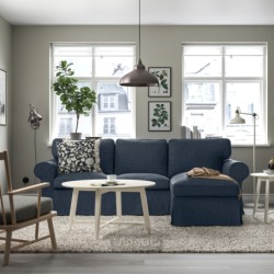 مبل راحتی 3نفره با شزلون ایکیا مدل IKEA EKTORP رنگ آبی تیره کیلاندا