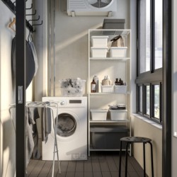 واحد قفسه بندی ایکیا مدل IKEA JOSTEIN رنگ داخل/خارج/سفید سیمی