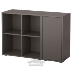 ترکیب کابینت با پایه ها ایکیا مدل IKEA EKET رنگ خاکستری تیره