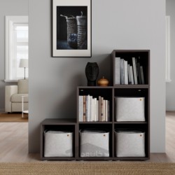 ترکیب کابینت با پایه ها ایکیا مدل IKEA EKET رنگ خاکستری تیره