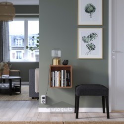 واحد قفسه بندی دیواری ایکیا مدل IKEA EKET رنگ اثر گردو