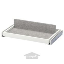 سینی درجی کشویی با جا کفشی ایکیا مدل IKEA KOMPLEMENT رنگ سفید/خاکستری روشن