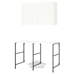 ترکیب ذخیره سازی ایکیا مدل IKEA ENHET رنگ درب سفید
