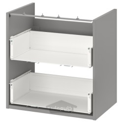 کابینت ظرفشویی 2 کشو ایکیا مدل IKEA ENHET رنگ خاکستری