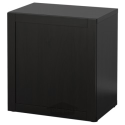 واحد قفسه با درب ایکیا مدل IKEA BESTÅ رنگ مشکی-قهوه ای/مشکی-قهوه ای هانویکن