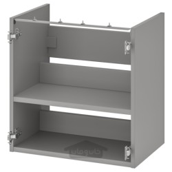 کابینت پایه برای سینک ظرفشویی با قفسه ایکیا مدل IKEA ENHET رنگ خاکستری