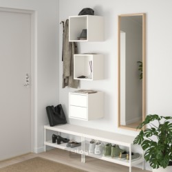 ترکیب ذخیره سازی دیواری ایکیا مدل IKEA EKET رنگ سفید