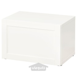 واحد قفسه با درب ایکیا مدل IKEA BESTÅ رنگ سفید/سفید هانویکن