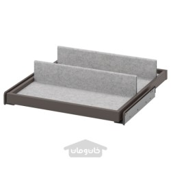 سینی درجی کشویی با جا کفشی ایکیا مدل IKEA KOMPLEMENT رنگ خاکستری تیره/خاکستری روشن