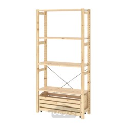 واحد قفسه بندی با جعبه ذخیره سازی ایکیا مدل IKEA IVAR