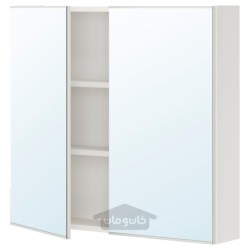 کابینت آینه 2 درب ایکیا مدل IKEA ENHET رنگ شیشه آینه درب آینه
