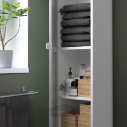 کابینت بلند با 4 قفسه/درب ایکیا مدل IKEA ENHET رنگ قاب خاکستری درب