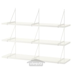 ترکیب قفسه دیواری ایکیا مدل IKEA BERGSHULT / PERSHULT رنگ سفید/سفید