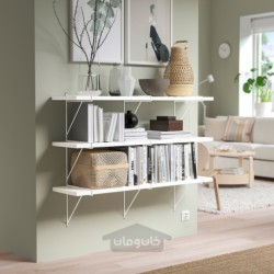 ترکیب قفسه دیواری ایکیا مدل IKEA BERGSHULT / PERSHULT رنگ سفید/سفید