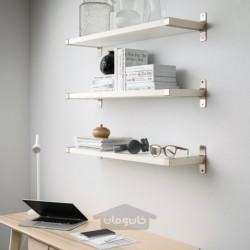 ترکیب قفسه دیواری ایکیا مدل IKEA BERGSHULT / GRANHULT رنگ سفید/نیکل اندود