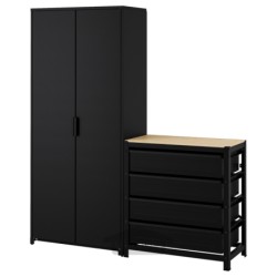 واحد قفسه بندی با کابینت/کشو ایکیا مدل IKEA BROR