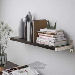 قفسه دیواری ایکیا مدل IKEA BERGSHULT / GRANHULT رنگ قهوه ای-مشکی/نیکل اندود