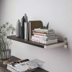 قفسه دیواری ایکیا مدل IKEA BERGSHULT / GRANHULT رنگ قهوه ای-مشکی/نیکل اندود