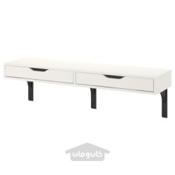 قفسه دیواری ایکیا مدل IKEA EKBY ALEX / RAMSHULT رنگ سفید/مشکی