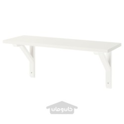 قفسه دیواری ایکیا مدل IKEA BURHULT / SANDSHULT رنگ سفید/ سفید آسپن رنگ آمیزی شده