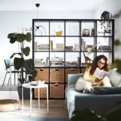 واحد قفسه بندی ایکیا مدل IKEA KALLAX رنگ سیاه قهوه ای