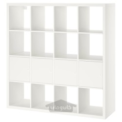 واحد قفسه بندی با 4 محفظه درجی ایکیا مدل IKEA KALLAX رنگ سفید