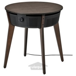 میز با دستگاه تصفیه هوا ایکیا مدل IKEA STARKVIND رنگ روکش بلوط رنگ آمیزی شده/قهوه ای تیره هوشمند
