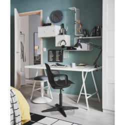 صندلی چرخان ایکیا مدل IKEA ODGER رنگ آنتراسیت