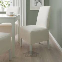 صندلی با روکش بلند متوسط ایکیا مدل IKEA BERGMUND رنگ سفید اینسروس