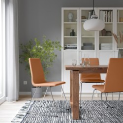 صندلی ایکیا مدل IKEA LILLÅNÄS رنگ روکش کروم/قهوه ای طلایی