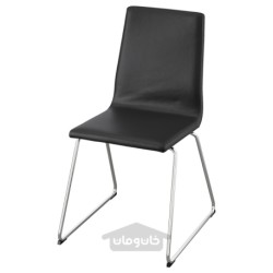 صندلی ایکیا مدل IKEA LILLÅNÄS رنگ روکش کروم/مشکی براق