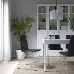 صندلی ایکیا مدل IKEA LILLÅNÄS رنگ روکش کروم/مشکی براق
